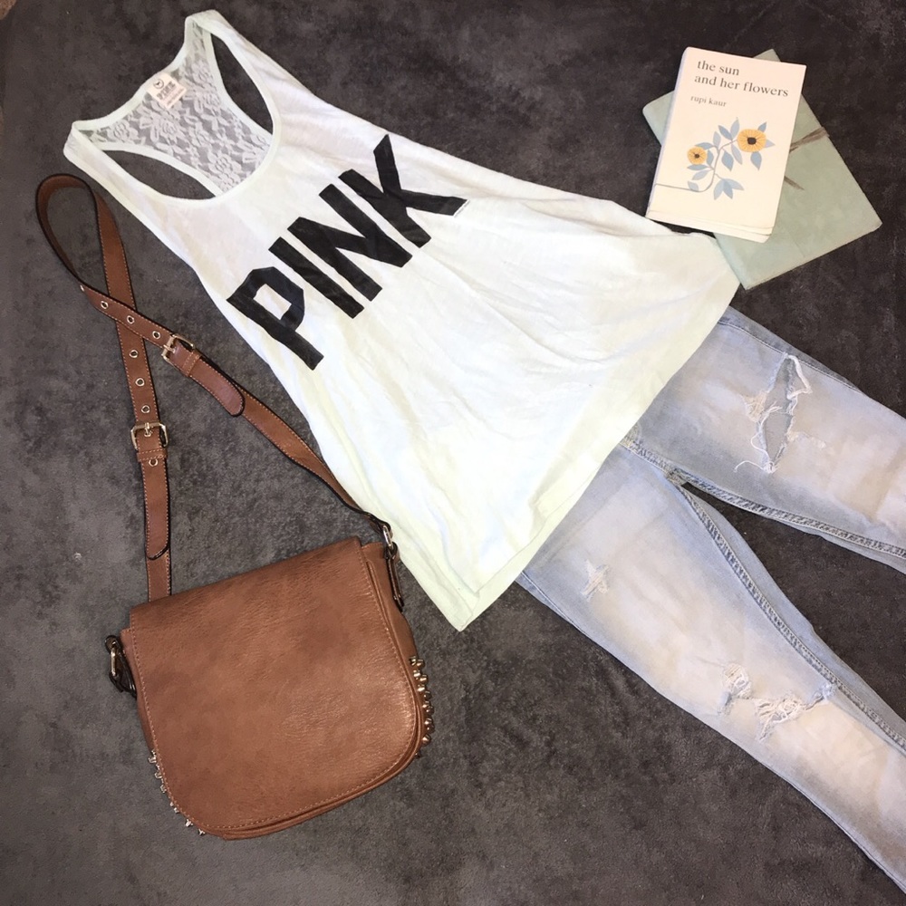 PINK VICTORIA’S SECRET Racer Back Tank Top